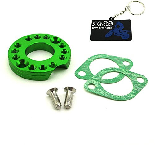 stoneder verde CNC aluminio 26 mm Carb carburador colector Spinner placa adaptador con juntas tornillos para Mono Dax Pit Dirt Bike ATV Quad 4 wheeler
