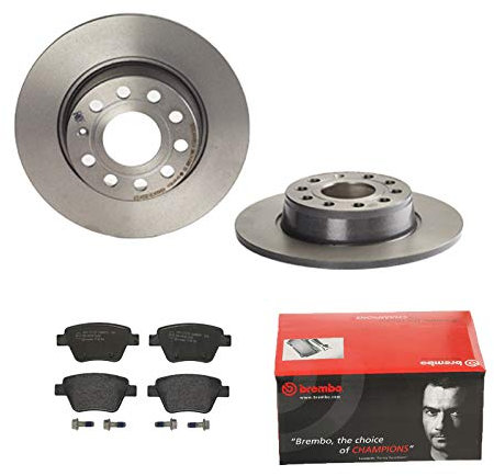 BREMBO BREMSSCHEIBEN Ø272mm + BREMSBELÄGE HINTEN FÜR VW GOLF 6 5K1 TOURAN 1T3