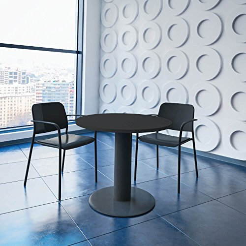 Weber Büro Optima runder Besprechungstisch Ø 80 cm Anthrazit Anthrazites Gestell Tisch Esstisch