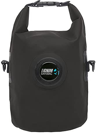 Lignum Golf Safe Bag - wasserfeste Tasche für Wertgegenstände - idealer Begleiter für Unterwegs (Schwarz)