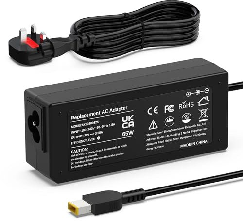 VUOHOEG 65W Laptop Charger Compatible with Lenovo Thinkpad T470 T470S T460 E531 E570 E560 L470 L460 L440 T440 T450 T540P X270 X250 X240 ADLX65NLC2A ADLX65NCC3A ADLX65NCC2A AC Adapter Power Supply