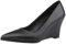 Jamron Damen Echtleder Spitze 8CM Keilabsatz Pumps Büroarbeit Gericht Schuhe Schwarz SN02411 EU38.5