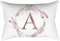 Xmiral Kissenbezüge Kissenhüllen Roségold Alphabet Gedruckte Polyester Kopfkissenbezug 30cm x 50cm(A)