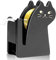 Niedlicher Katzen-Klebebandabroller, Vintage-Kitty-Holz-Klebebandschneider mit 1 Rolle Klebeband für Zuhause, Büro, Schreibtisch-Zubehör (schwarz)