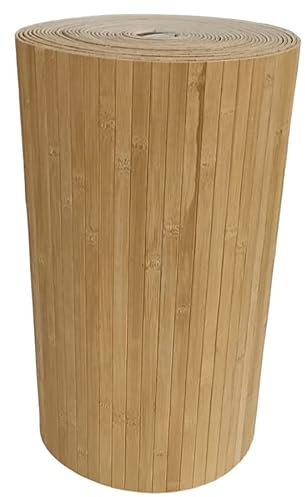 SpazioTessile Tappeto Cucina Stuoia Passatoia Gommata Bamboo Naturale Antiscivolo 9Misure tinta unita rm (Oro, 2 sottopiatto 35x50)