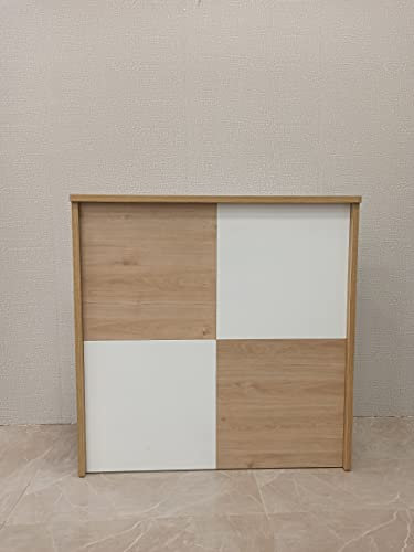 NC Mesa de Oficina Mostradores para Tiendas o Recepción Mueble en Madera Clara y Blanco