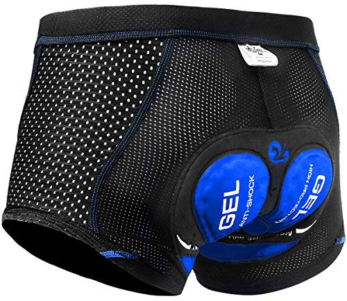 X-TIGER Herren Radunterhose Fahrradhosen mit 5D Sitzpolster Fahrrad MTB Unterwäsche Pro Bike Boxer Größe Kurze Hosen