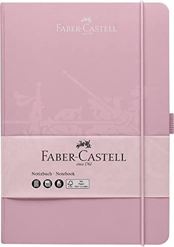 Faber-Castell 27826 - Notizbuch DIN A5 rose shadows, kariert, 100 g/m², 194 Seiten FSC-Mix Papier, 145 x 210 mm