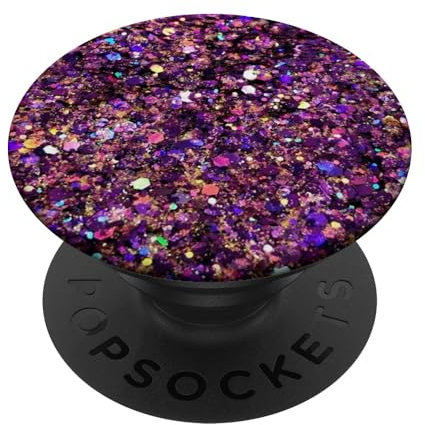 Lavender Purple-Sparkle PopSockets PopGrip: Swappable Grip for Phones & Tablets PopSockets Adhesive PopGrip