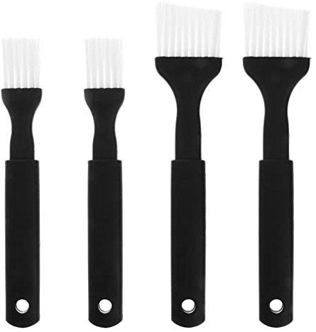 Stainless Spatula 4pcs Nylon Bristle Pastry Brush Meat Dessert Brush Grip for Basting Sauce Brush Cooking Baking Cooking Food (2 Big , 2 Small )