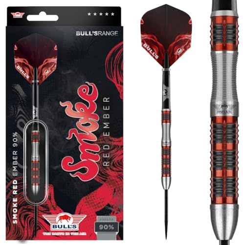 Bull's Bulls dartpfeile Smoke red b 90% Tungsten stahlspitze 23g