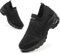 Chaussure Femme Sneakers Chaussures Orthopediques Legere sans Lacets Tennis Confort Outdoor de Jogging Sport Fitness Gym Athlétique Respirante Air Course Noir 39 EU