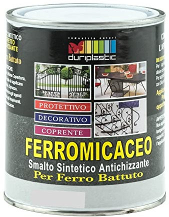 Durilux Smalto Sintetico Ferromicaceo Antichizzante Protettivo per Ferro e Creazione Ornamentali Stile Antico Moderno e Ferrobattuto (Litri 2,5, Antracite)