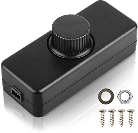 Delamiya Interruttore Dimmer per lampada a led, 220-240VAC/50HZ Led Dimmer Cord, 3-100 Watt Dimmer per lampada a led, Led Dimmer Switch Cord per lampada a led e alogena dimmerabile