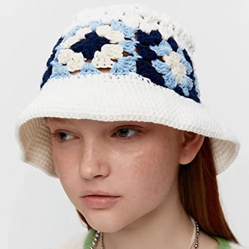 Herbst Wintermütze Mode Sonnenhüte Reine Baumwolle Sommermütze Faltbare Sonne Cap Hollow Häkeln Stricken Eimermütze Christmas Hat