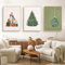 Martin Kench 3er Weihnachts-Poster Set, Winter Bilder, Weihnachtsbaum Schneeflocken Wandkunst Wandbilder Modern Wanddeko für Wohnkultur, Ohne Rahmen (C,30x40cm)