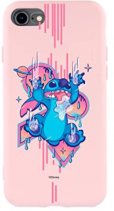 Coque pour iPhone 7-8 - SE - SE 2022 sous licence officielle Disney en silicone liquide rose pour protéger votre téléphone. Choisissez le type de coque que vous aimez le plus avec licence officielle