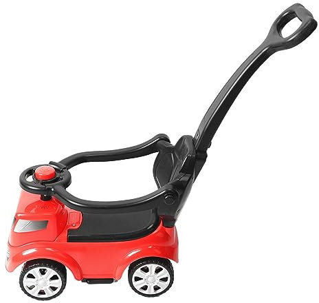 Baby-Rutschauto mit Lenkrad, Universal-Vorderrad, Handschiebe-Kinderwagen, Sanftes Gleiten, Pfeife für Endlosen Fahrspaß, Langlebige Reifen für den Außenbereich