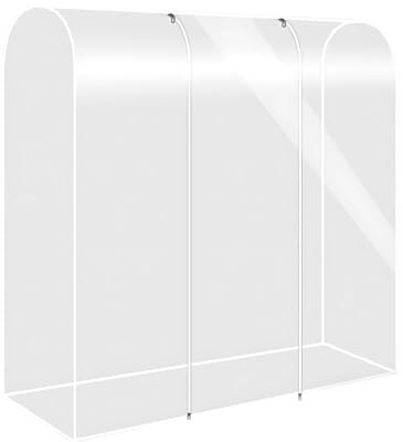 Wisebom Schutzhülle für Kleiderständer, Dickere PEVA Kleidersack 120×50×150 cm Transluzent Feuchtigkeit Staubdicht Kleiderschutzhüllen mit Reissverschlüsse, für Anzug Mantel T-Shirt