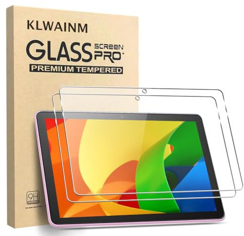 KLWAINM [2 Pack] 10 Tablet 2023 Only Tempered Glass Screen Protector with 2.5D 9H HD Anti Scratch Transparent Clear Bubble Free Protective Film