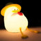 HOSPAOP Duck Nachtlicht Kinder Stilllicht, Silikon Nachttischlampe Aufladbar Touch LED Dimmbar Tischlampe Batterie Nachtlampe mit Timer, Geschenke für Kinderzimmer Baby Mädchen Junge
