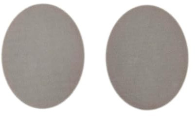 12 Rodilleras Niños Parche de Ropa Termoadhesivo Tamaño Universal Ovaladas de Tela para Codos y Rodillas (Gris)