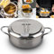 Poêle À Frire friteuse tempura Mini-Poêle À Frire Japonaise En Acier Inoxydable Avec Contrôle De La Température, Thermomètre Pour Poêle À Frire Tempura, Deep Fryers