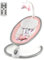 RELAX4LIFE Sdraietta Elettrica Neonati con 12 Melodie e Cuscino Riduttore, 5 Livelli di Dondolante (Velocità e Dondolante), Caricabatterie USB, Telecomando, Cinture di Sicurezza (ROSA)