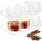 APACALI 6pcs Verres à expresso à double paroi avec anse, 130ml Tasses en verre à cappuccino, tasses à café en verre isolées avec poignée, tasses en verre transparent pour latte, cappuccino