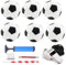 Polegas 6 Pcs Footballs, Size 5 Includes Ball Pump and Whistles, Football Training Ball Practice for Indoor/Outdoor，Competition Football Made with Durable PVC