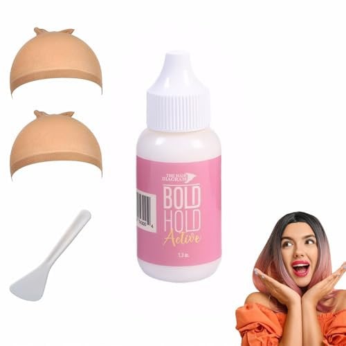 Wig Glue - Lace Front Hair Bonding, Waterproof & Oil-Resistant, Strong, Seamless & Natural-Looking, Easy Removal, Latex-Free (38ml With 2 Hair Nets and 1 Application Tool)