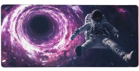 Schwarzes Loch Mauspad XXL Gaming 1200x600x3 mm, Mauspad Groß Ausländer Mousepad mit Anti Rutsch Basis und Wasser Resistent Oberfläche, Verbesserung Geschwindigkeit der Büroarbeit, Desk Mat-LG640