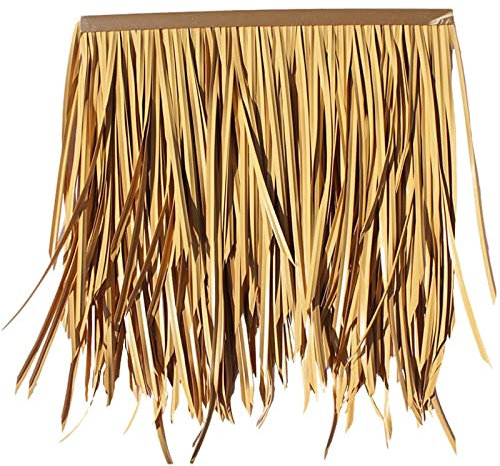 CAFIEDR Toit en chaume de Palmier pour couvertures de Parasol de Jardin, de terrasse, de clôture, décoration de fête, 10 pièces