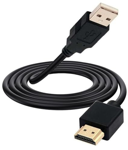 HUHANGGod Cavo di ricarica USB a HDMI, USB 2.0 tipo A maschio a HDMI maschio adattatore cavo convertitore (solo per la ricarica) (1,5 metri/5 FT)