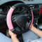 Lenkradbezug Glitzer Lenkradbezug Winter Anti Rutsch Universal rutschfest Lenkrad Abdeckung Glitzer Leder Lenkradbezug Atmungsaktiv für Frauen und Mädchen Die Meisten Autos,Suvs (Pink)