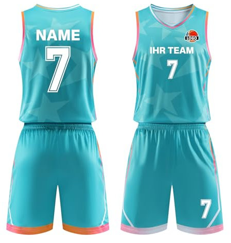 LAIFU Benutzerdefinierte Basketball Trikot für Männer Personalisieren Sie Ihren Eigenen Namen,Team-Logo,Entworfen für Männer,Frauen,Jungen und Mädchen Basketballwesten