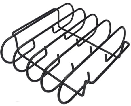 VINTORKY Roast Rib Aus Edelstahl Praktisches BBQ Rack Für Grillhähnchen Und Gemüse Im Freien Tragbar Für Camping Und Gartenpartys
