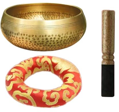 TTETTZ Set de Cuencos tibetanos de Sonido con Cuenco de Cobre para meditación, 8cm
