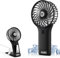 Bigqin Handventilator, 2000mAh Mini Hand Ventilator Fan Lüfter mit 4 Geschwindigkeiten, tragbarer USB Handheld Ventilator mit Spiegel und Schlüsselband für Outdoor, Reisen, Camping - Schwarz