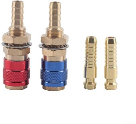 Lot de 2 raccords rapides M8 pour soudure au gaz et à l'eau