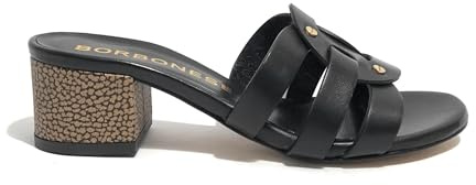 Borbonese Sandalo Donna TC 50 Black/OP Natural DS25BO01 91040016 39