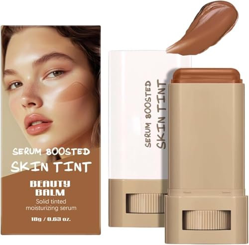 Foundation Stick Beauty Balm Serum Boosted Skin Tint, Verwendung als Kontur, Rouge, Highlight, Getönter Gesichtsstift für natürlichen Teint, Porenverfeinerung und Hydration (3#, 1)