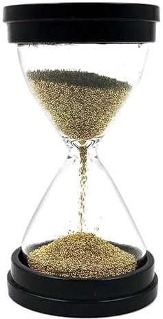 LSNNMU Sablier Sablier en Plastique de 30 Secondes, 2 pièces, Unique, Sable doré, minuterie, Horloge, décoration de Maison, Ornement