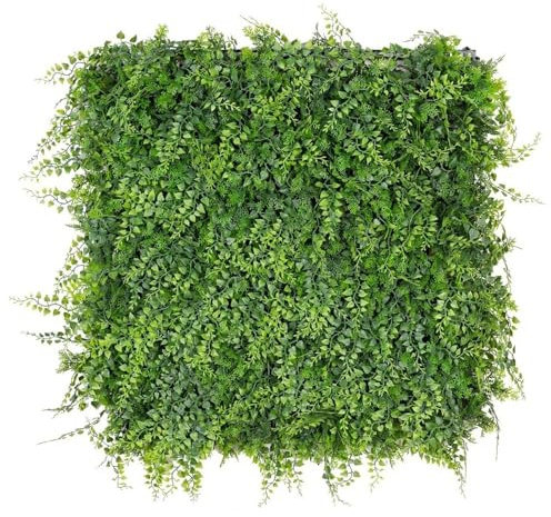 Decor Space Künstliche immergrüne Vertikalhecke Farne für Innen und Außen 100 x 100 cm