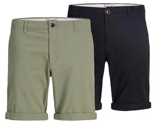JACK & JONES Male Chino Shorts 2er-Pack Regular Fit Chino Shorts