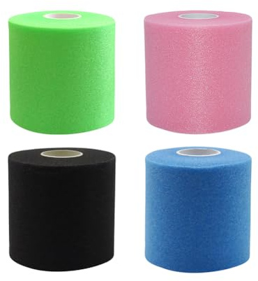 Pre Wrap Athletic Tape Soft Foam Ankle Sport Tape Underwrap Bandage Tape Non Adhesive Protective Foam Wrap Handgelenk Hand Wraps Tape Schienbeinschutz Tape für Handgelenke Hände Knie 4 Rollen 7 cm x