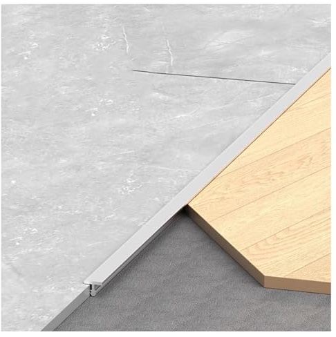 T-Profil Aluminium Ausgleichsprofil Übergangsleiste 3er-Pack 100 Cm Türstreifen Für Haustüren Einfache Montage(Silver,10mm/0.39in)