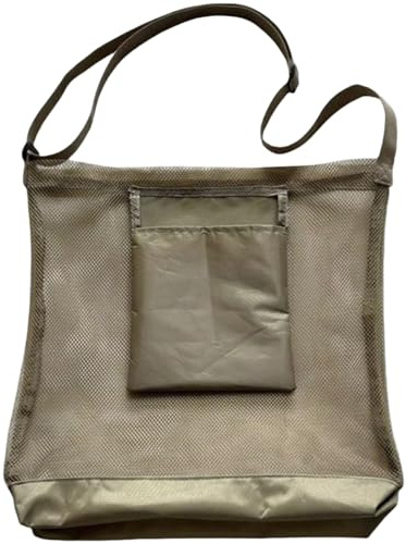CAKEEYUM Sac de recherche de nourriture 17x16, 5 pouces Ventilate portable Mesh Sac nourriture avec sangle et petite pochette à piste pour les fruits Cuelle Rocher récolte, panier, baie