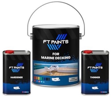 FabioT. FT Paints 25.300L Kit 2K Anti-Slip Floor Paint with E9005 Hardener (Standard Drying) For Marine Decking- RAL 1003-Signal Yellow