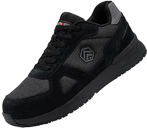 LARNMERN Pro - Zapatillas de Seguridad para Hombre, Punta de Acero, protección Antideslizante, Ligera, Transpirable, Zapatillas de Trabajo, Talla 36-49EU